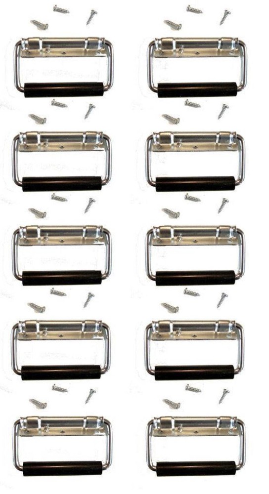 (10 PACK) PENN ELCOM 2356 Surface Mount Spring Loaded Handle w/Screws - ZINC