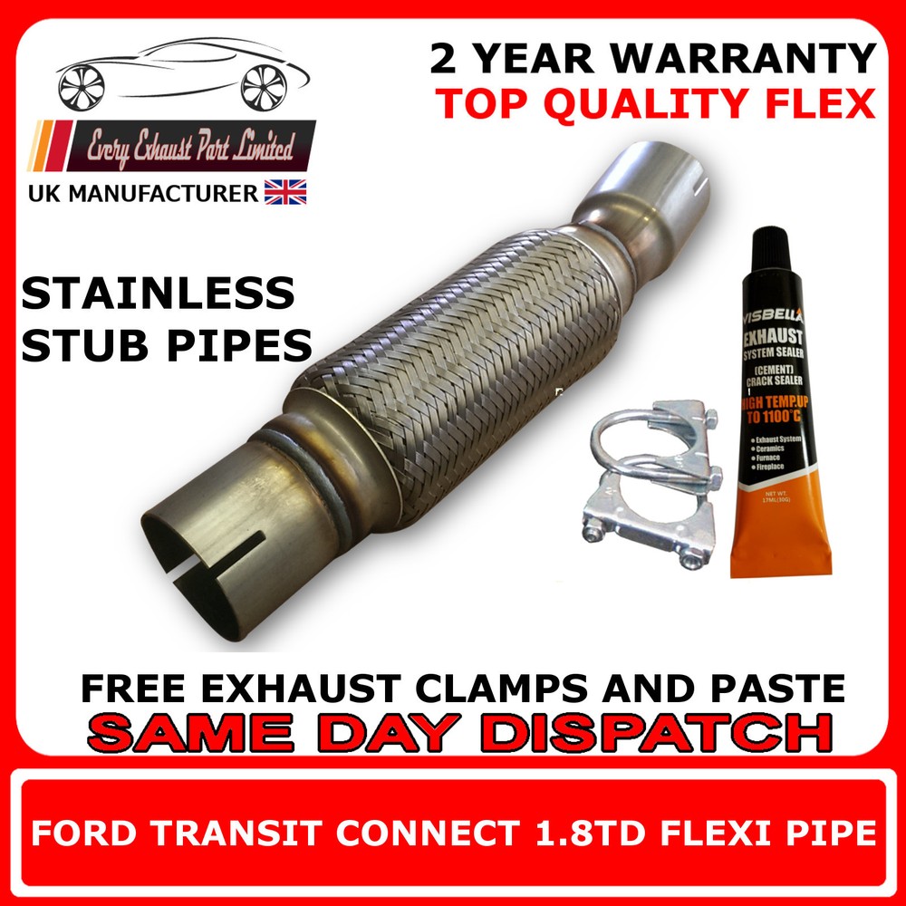 Ford Transit Connect 1.8TD Exhaust Replacement Flex Flexi For front Pipe