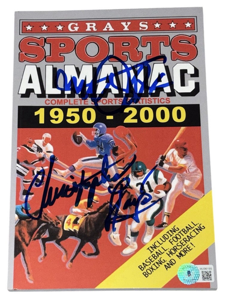 Michael J Fox Christopher Lloyd Signed Back To The Future Almanac Authentic BAS