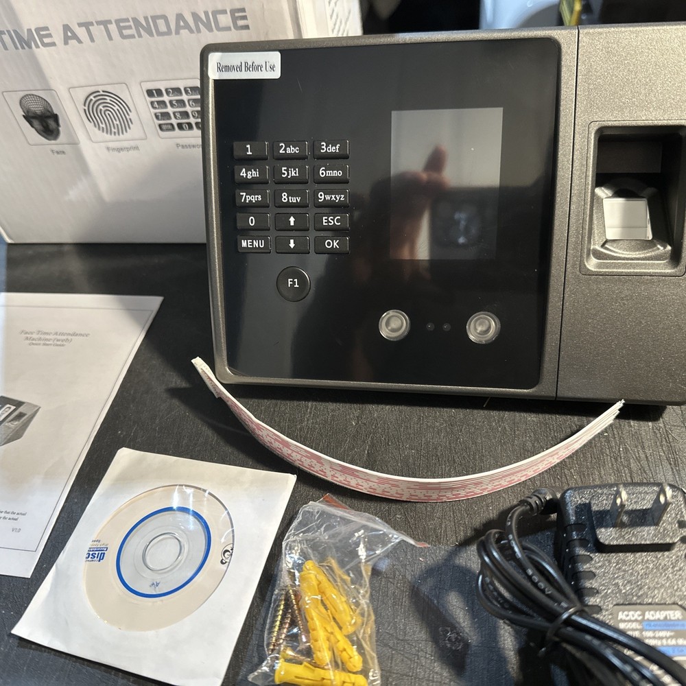 Face Fingerprint Attendance Mach Time Clock Employee Checking n Reader FA20(100)