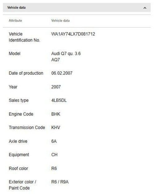 2007 Audi Q7 Frame Side Member 7L0802035E