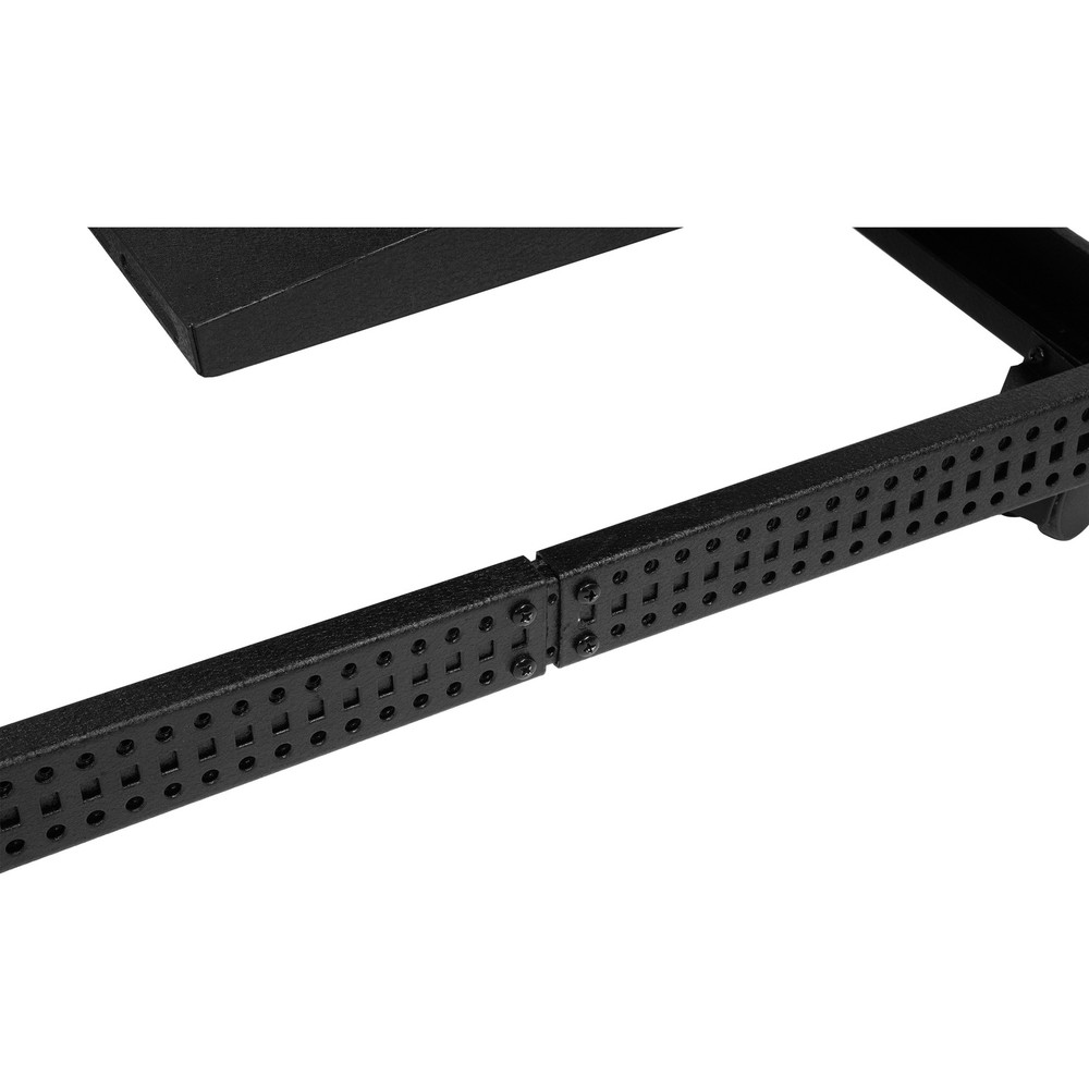 Black 12U Open Frame Network Rack Wall Mounted Server Rack 4 Post with Shelves