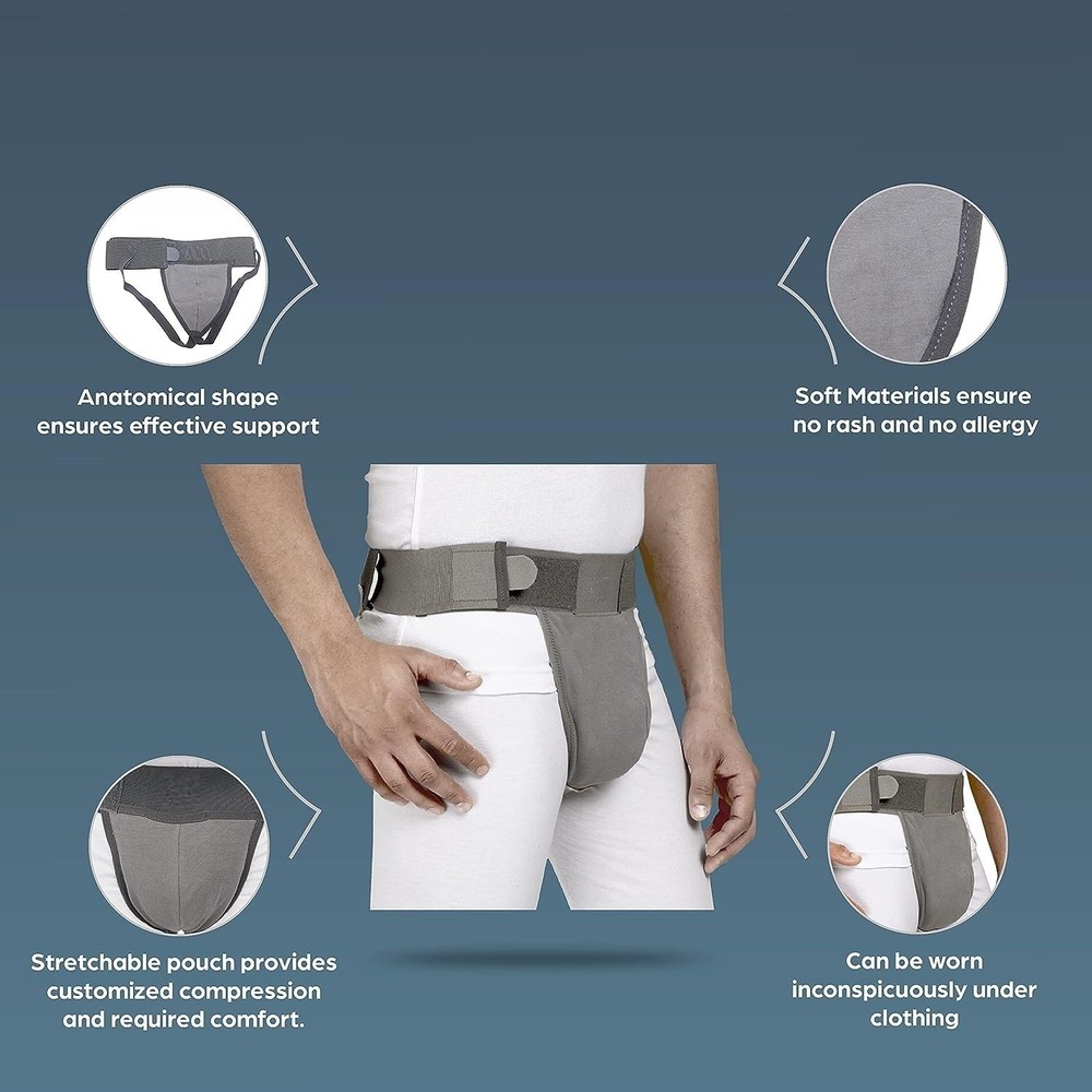Scrotal Support, Size LARGE,1 Unit in Greycolor