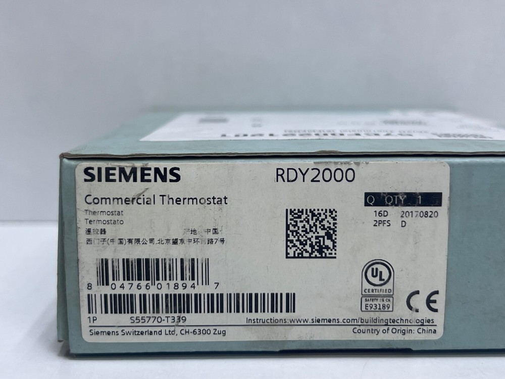 SIEMENS RDY2000 COMMERICAL THERMOSTAT
