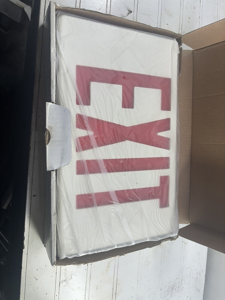 E-Conolight E-XPDRBW Plastic LED Exit Sign lot of two