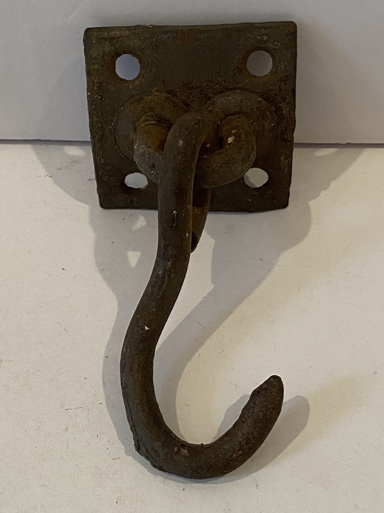 Vintage Surface Mount Swinging Iron Hook-3”
