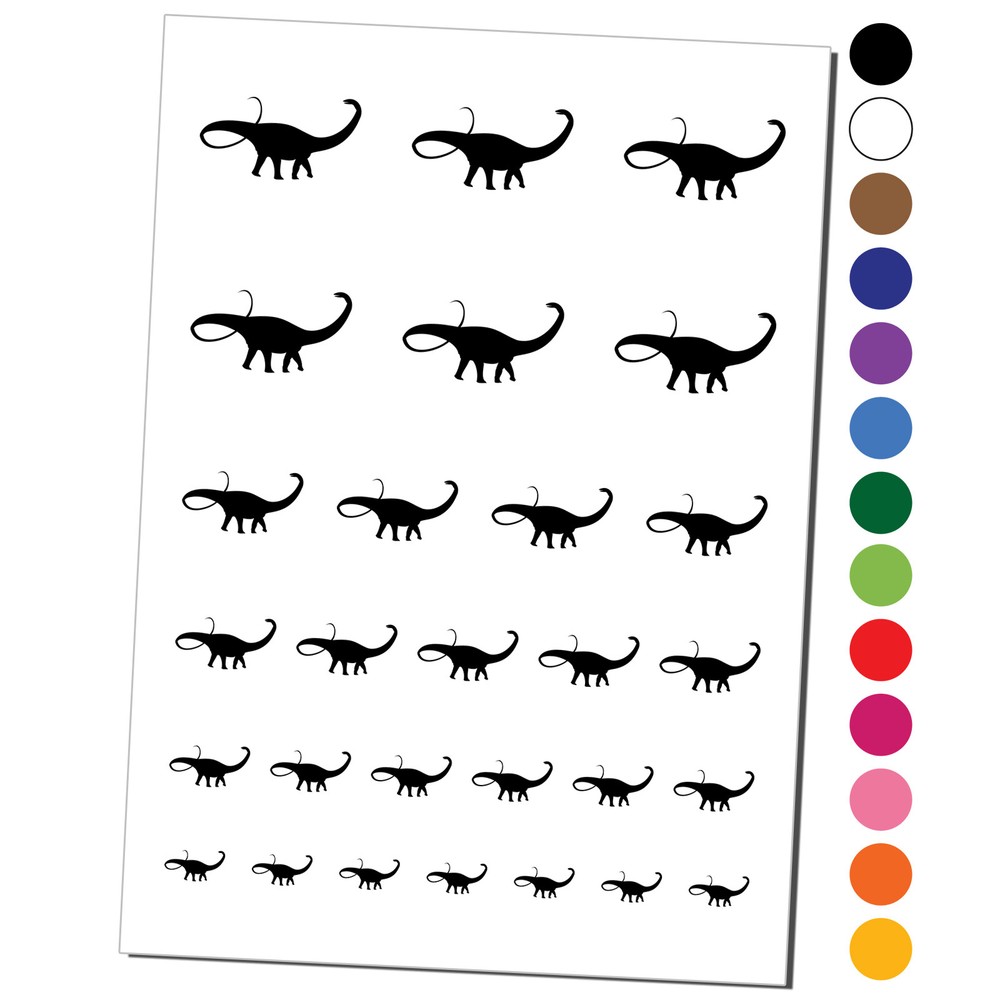 Apatosaurus Dinosaur Solid Temporary Tattoo Water Resistant Set
