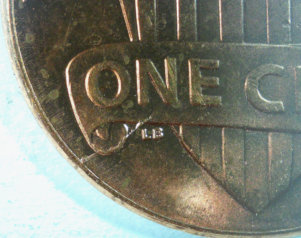 2022 P Lincoln cent Spike Head error plus additional reverse die crack