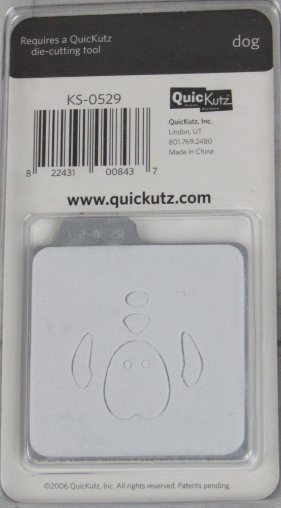 QuicKutz Dog 2x2, 2 Cutting Die Set KS-0529