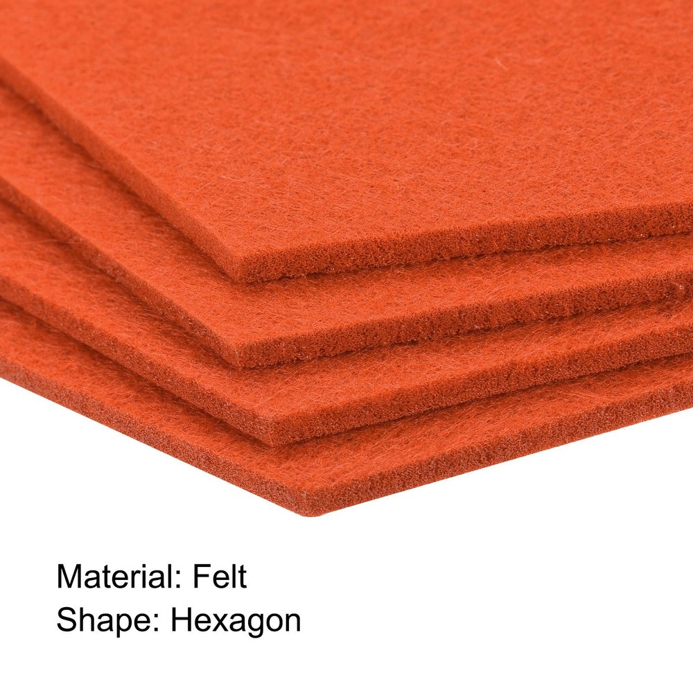 Felt coasters 9pcs hexagonal pads coasters, orange