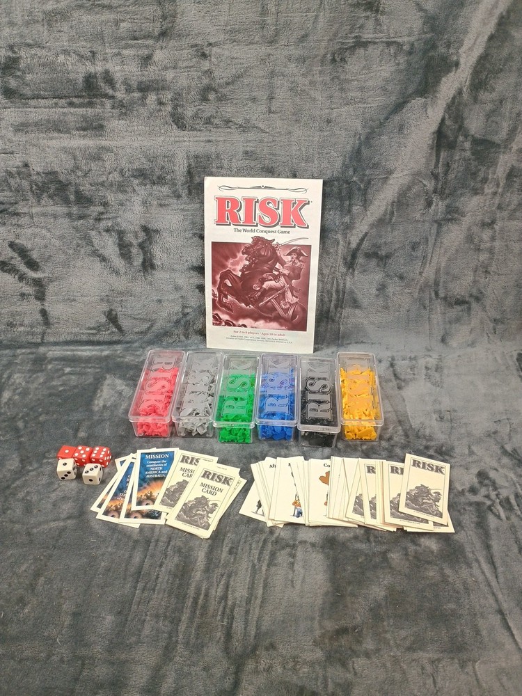 1993 Risk Board Game Replacement Game Pieces Units w/ Clear Boxes Pre-owned