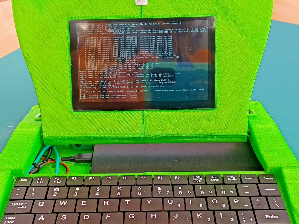 Apple Newton eMate - Inspired Custom 3D-printed RISC-V Linux Laptop