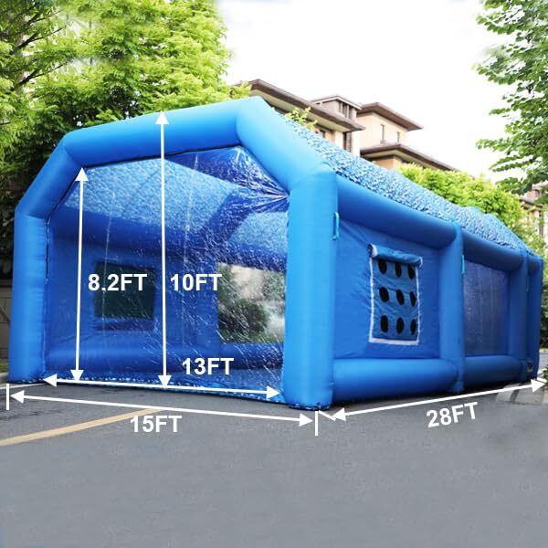 Inflatable Spray Booth Paint Tent Car Paint Capacious Filter System With Blowers