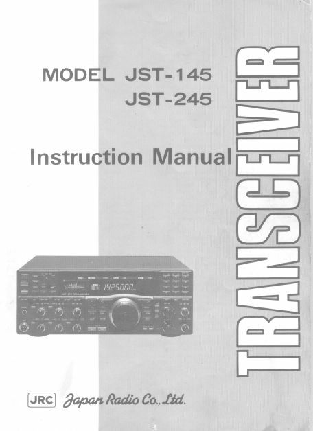 JRC JST-145 JST-245 INSTRUCTION MANUAL