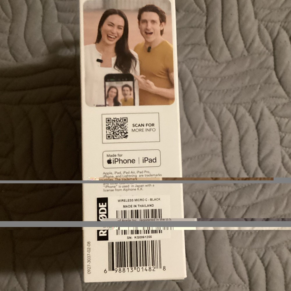 RØDE Wireless Micro USB-C Clip-On Microphone for iPhone/iPad, Black