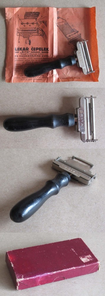 ANTIQUE GERMAN RAZOR BLADE SHARPENER STROPPER RITA