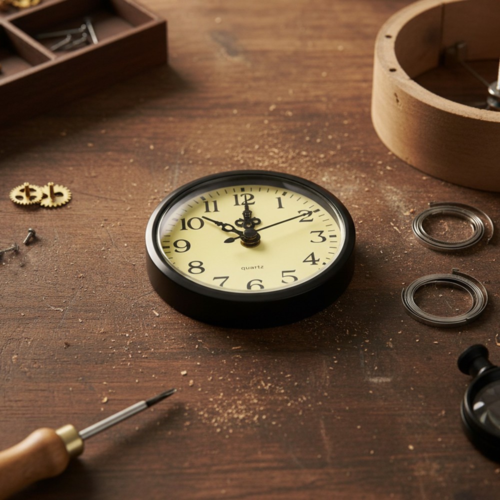 Silent Movement Quartz Clock Insert with Arabic Numbers for DIY Crafting