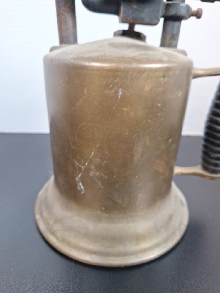 Vtg Antique Brass Blowtorch