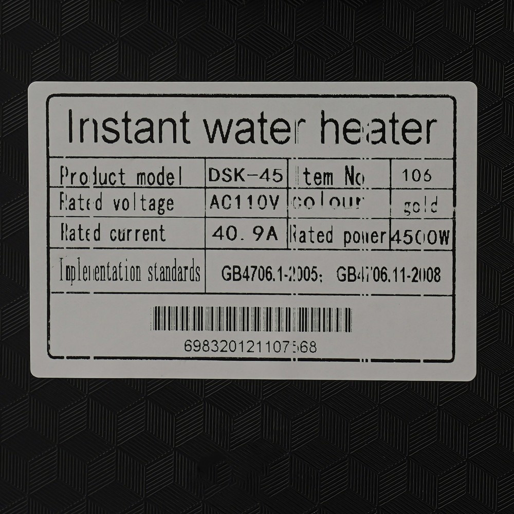 Instant Electric Tankless Hot Water Heater On Demand Whole House 110V 4500W New