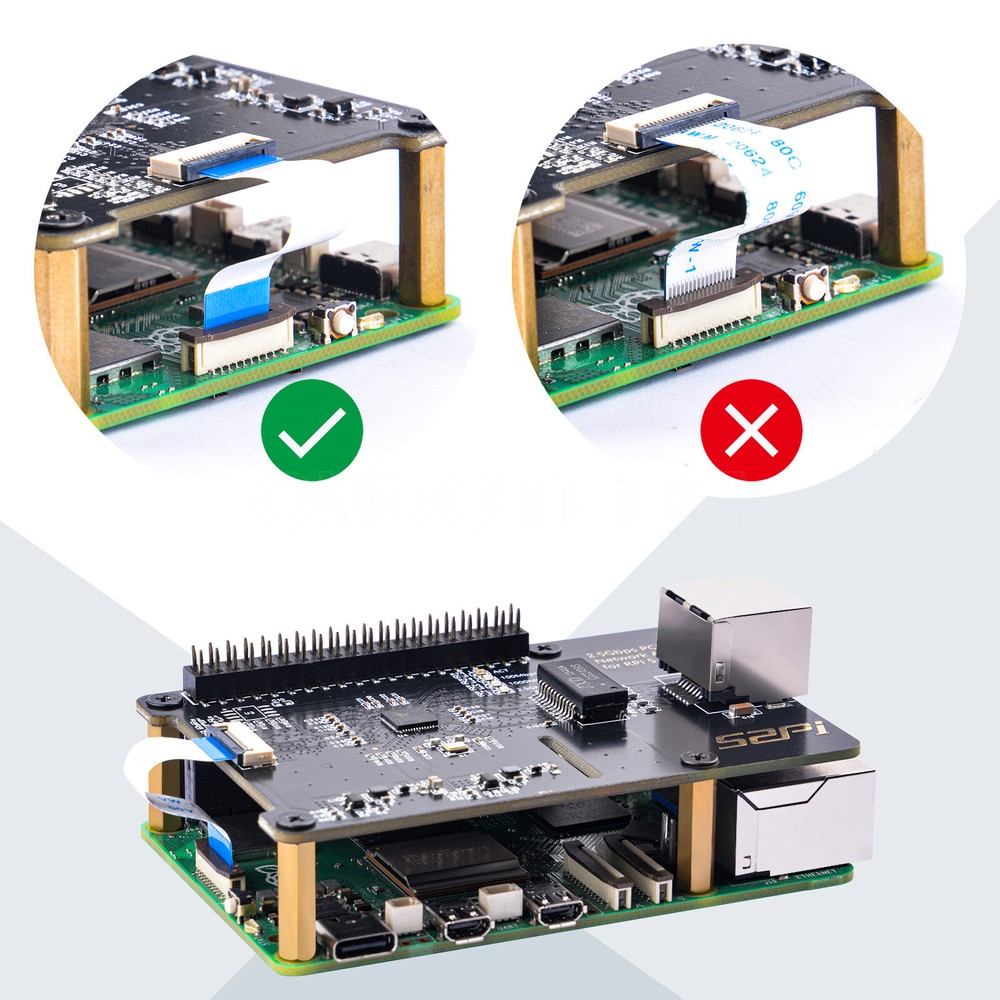 W03 2.5Gbps PCIe Network Adapter Expansion Board For Raspberry Pi 5