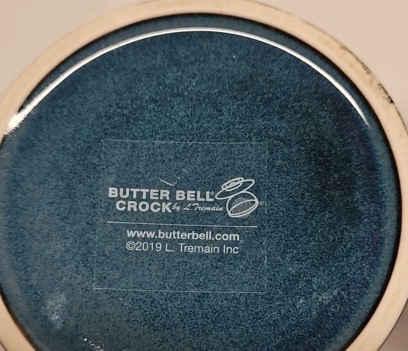 Ceramic Blue Butter Bell Crock