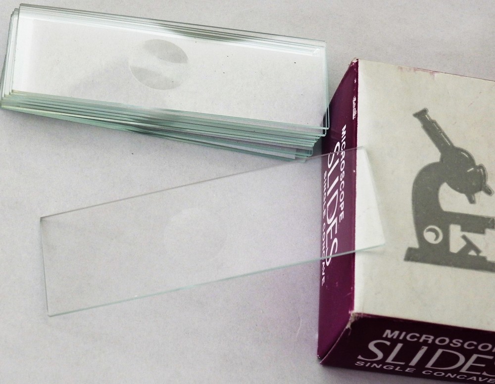 Blank Microscope Slide Single Concave Cavity Depression Slides