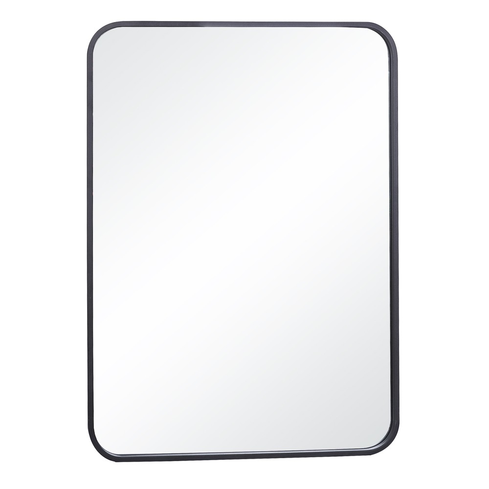 30" Black Wall Mirror for Bathroom 2PCS Wall Mounted Rectangular Vanity Mirrors