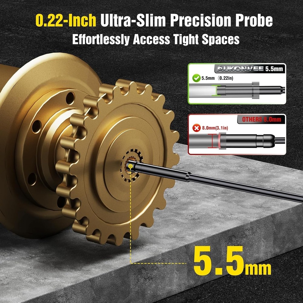 Comprehensive 1080P Endoscope Camera Kit - 4.3" IPS Display & 2 Adjustable LEDs