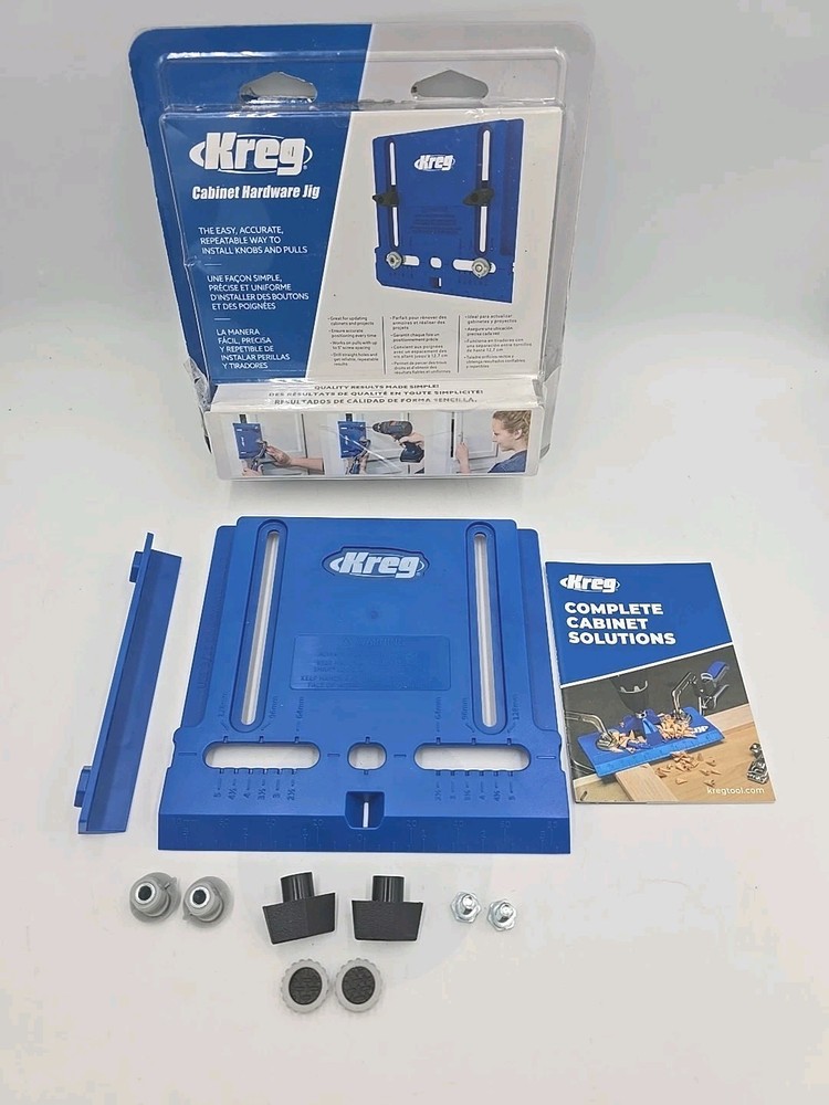 Kreg Jig Adjustable Polymer Cabinet Hardware Pocket Hole Guide KHI-PULL
