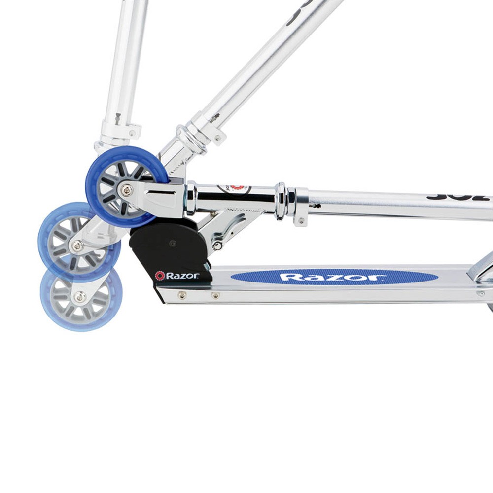 Razor Spark Aluminum Frame Foldable Kick Scooter, Adjustable Handlebars, Blue