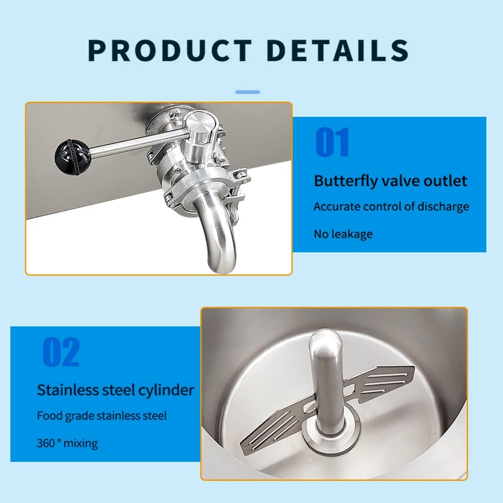 Kolice Commercial 13L Ice Cream Mix Pasteurizer, Juice Pasteurization Machine