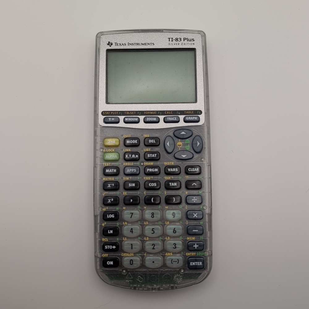 Texas Instruments TI-83 Plus Silver Edition Clear Graphing Calculator  EUC