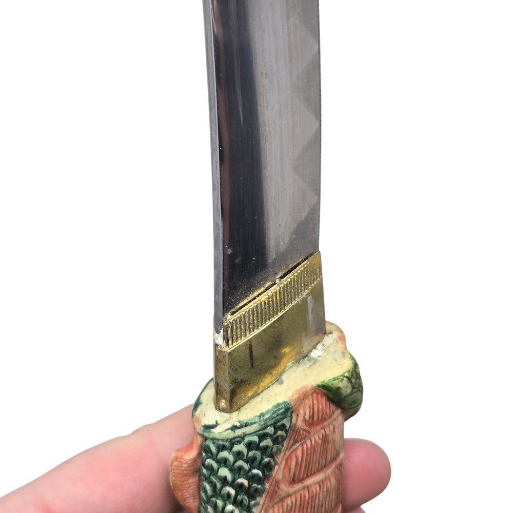 Chinese Dragon Hidden Dagger Decorative Multicolor 15” READ