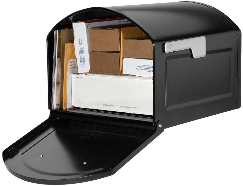 Centennial Post Mount Parcel Mailbox Premium Silver Handle Extra Large Durable