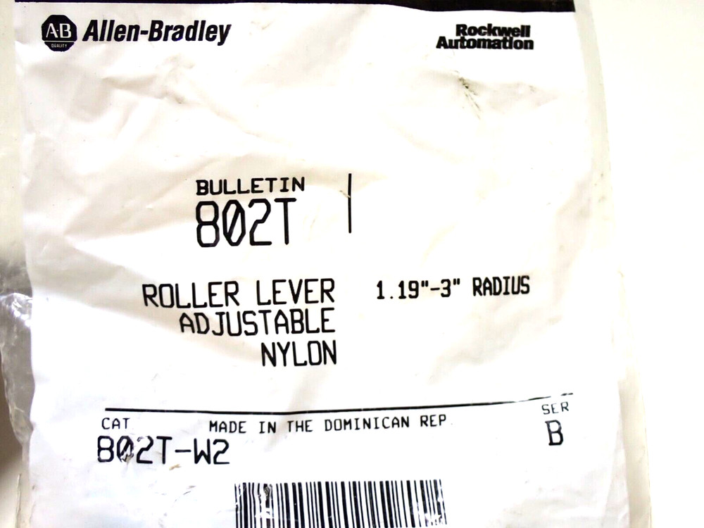 Allen-Bradley 802T-W2B Roller Lever Adjustable NYLON NEW