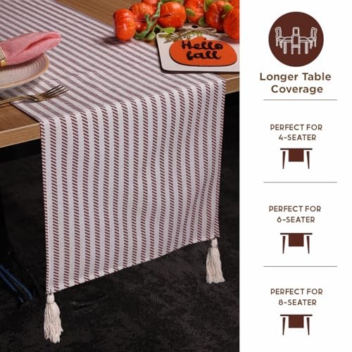 Christmas Table Runner 72 Inches Long | 100% Cotton Table Runner for