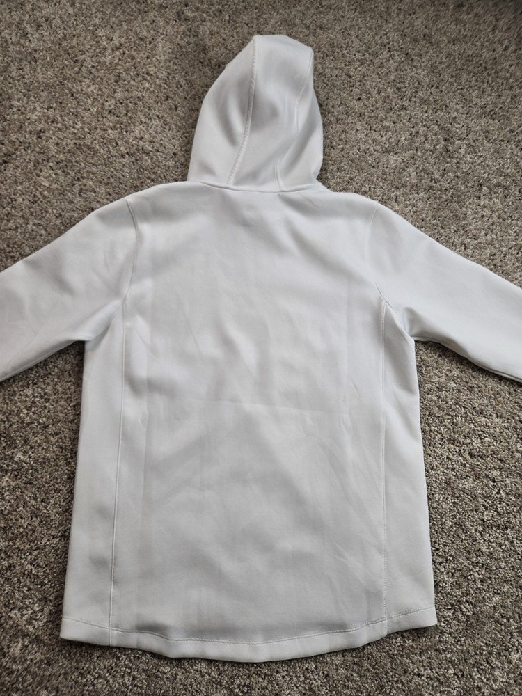 Zero Restriction Golf Hoodie Mens Small White Pullover Fleece Sweatshirt