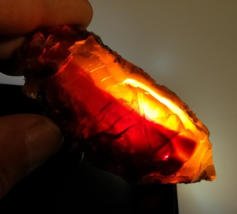 121g Juniper Mountain Fire Opal Oregon Gem Rough #635