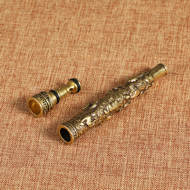 Brass China zodiac cigarette filter pipe filter cigarette holder
