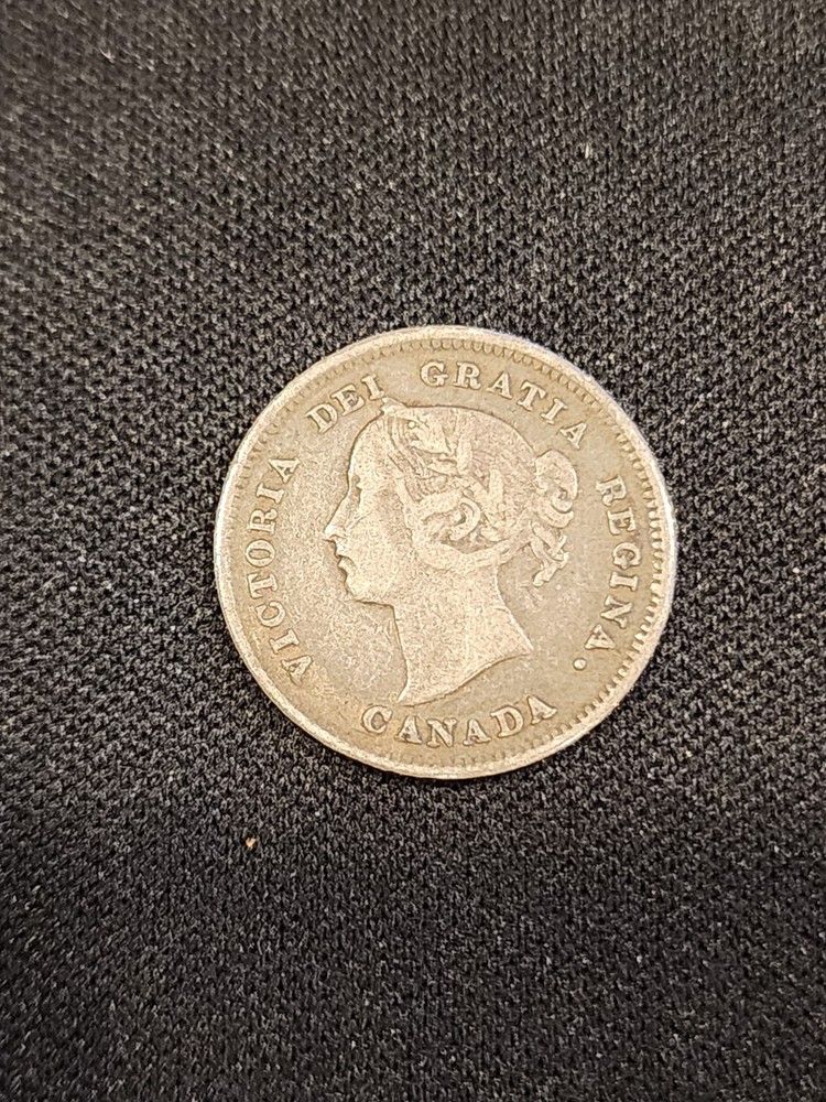 1885 Canada 5 Cents Silver Coin