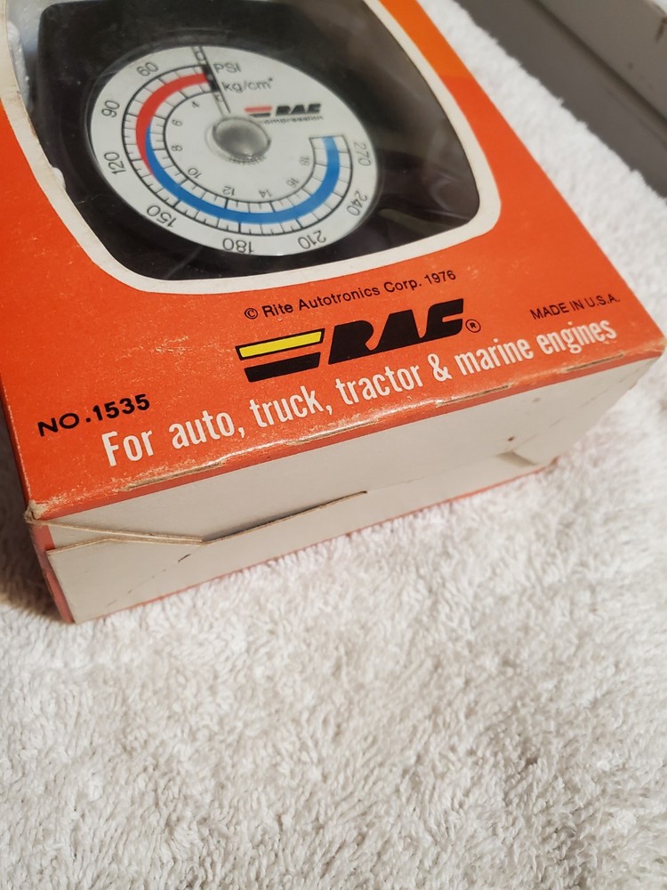 Vintage Rotating Dial Compression Tester - 1976 RAC Rite Autotronics Model 1535