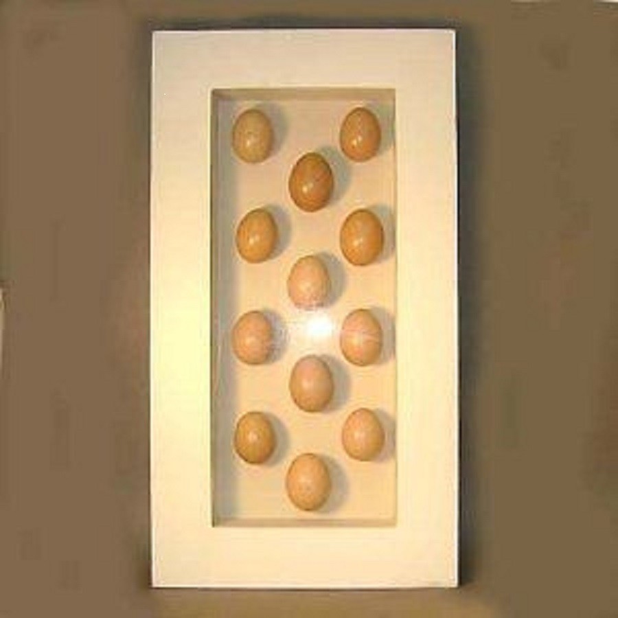 TWO Egg Shadow Boxes Made from 18 Real Hen Eggs