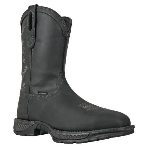 HOSS Men's 10" We The People Composite Toe Waterproof Pull-On Work Boot Black -