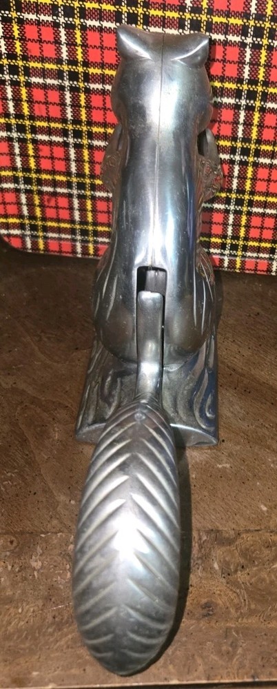 Vintage Cast Aluminum Squirrel Figurine Nutcracker