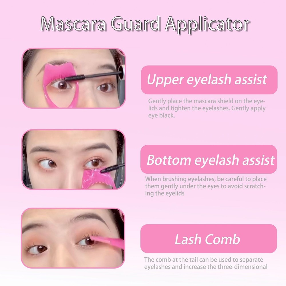 Mascara Shield Lash Buddy Applicator Tool NINGLASH 3 Pcs Lash Applicator Make...