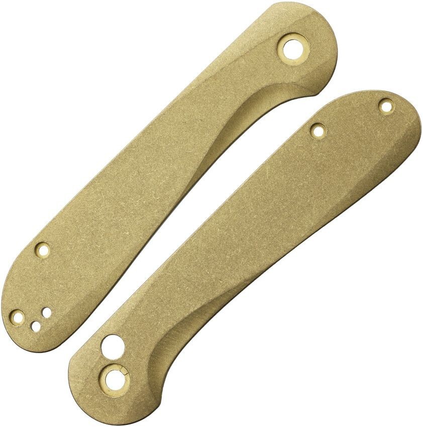 Flytanium SW Contoured Brass Scales For Your Civivi Elementum Button Lock Knife
