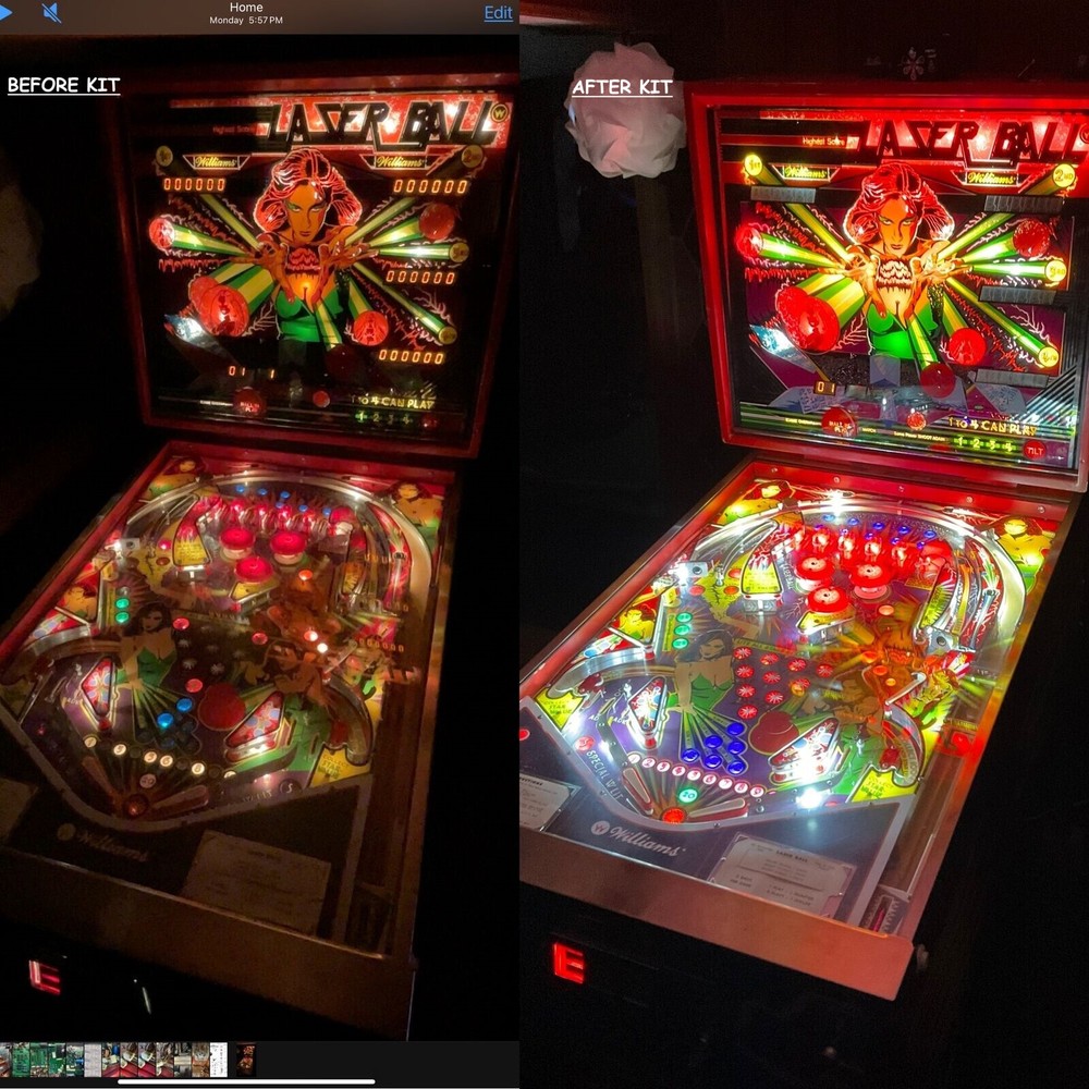 LASER BALL - NON GHOSTING Lighting Kit custom SUPER BRIGHT PINBALL LED KIT
