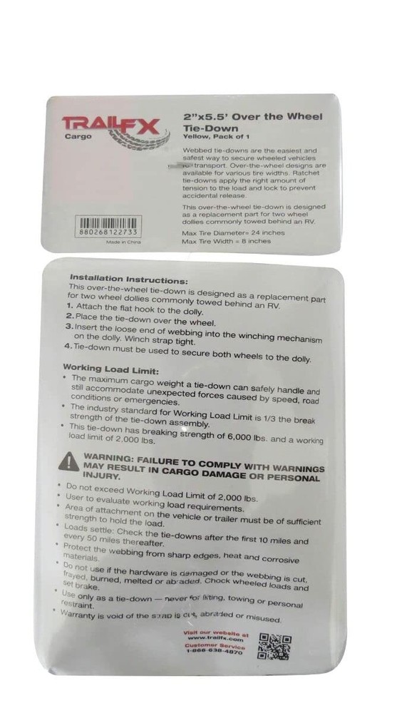 TRAILFX A92021Y Tie Down