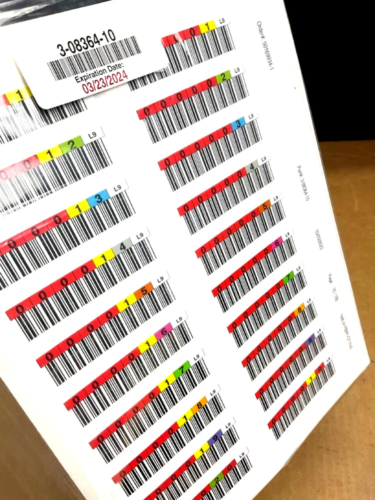 Quantum LTO9 Barcode Labels 3-08364-10 ✅ ❤️️ ✅ ❤️️ NEW! ✅ ❤️️ ✅ ❤️️