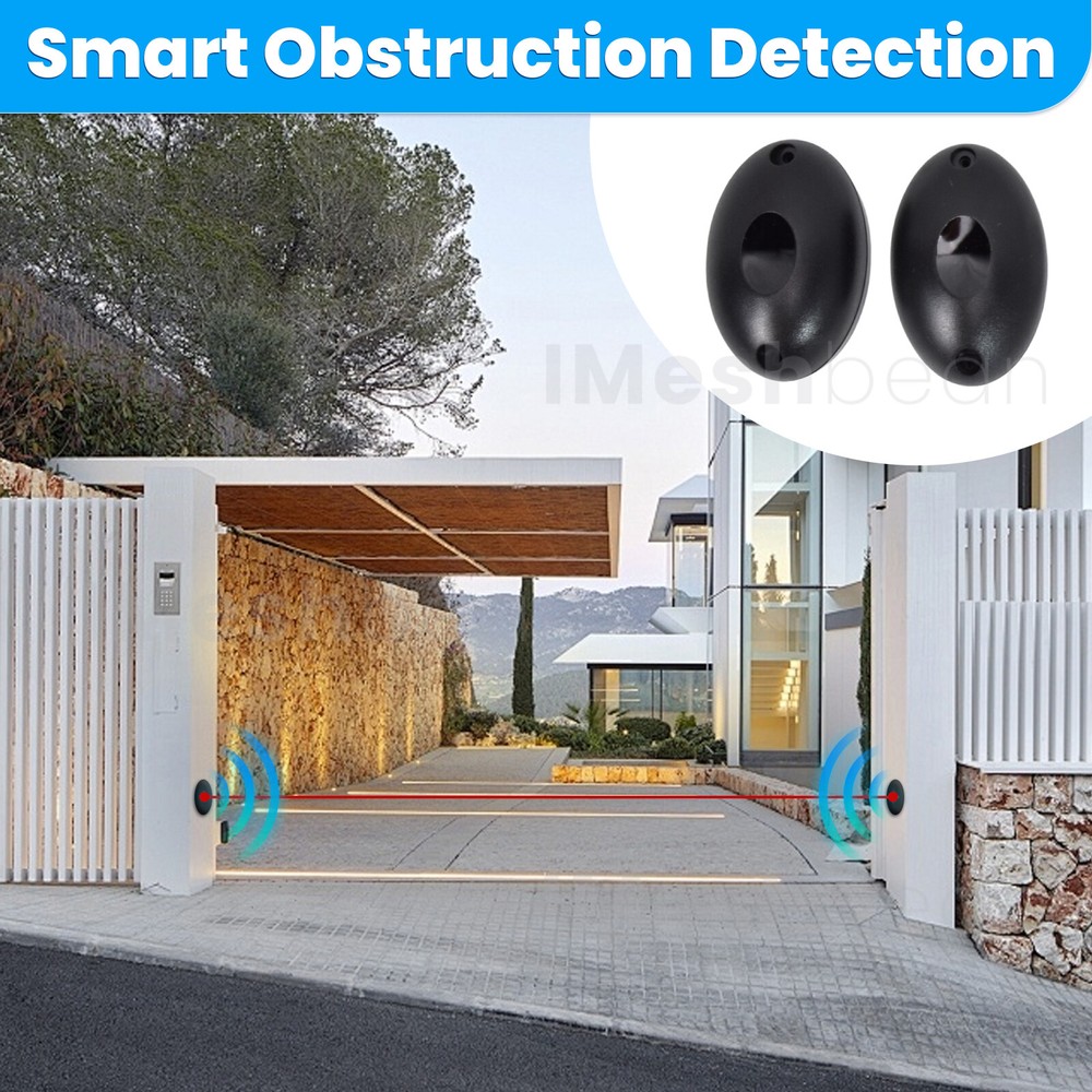 2000-5000LB Automatic Sliding Gate Opener Rack Driven w/2 Remotes &Complete Kit